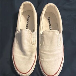 Converse White Slip-On Sneakers